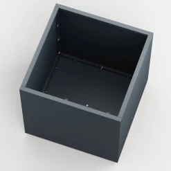 Pflanzkübel 'Cube' Metall anthrazit 70 x 70 x 70 cm