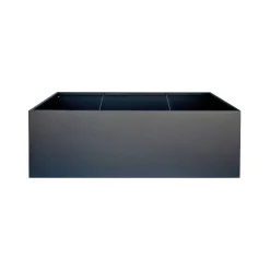 Pflanzkübel 'Cube' Metall anthrazit 150 x 100 x 50 cm