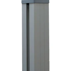 Pfosten Steckzaun Aluminium silbergrau 9 x 9 x 100 cm