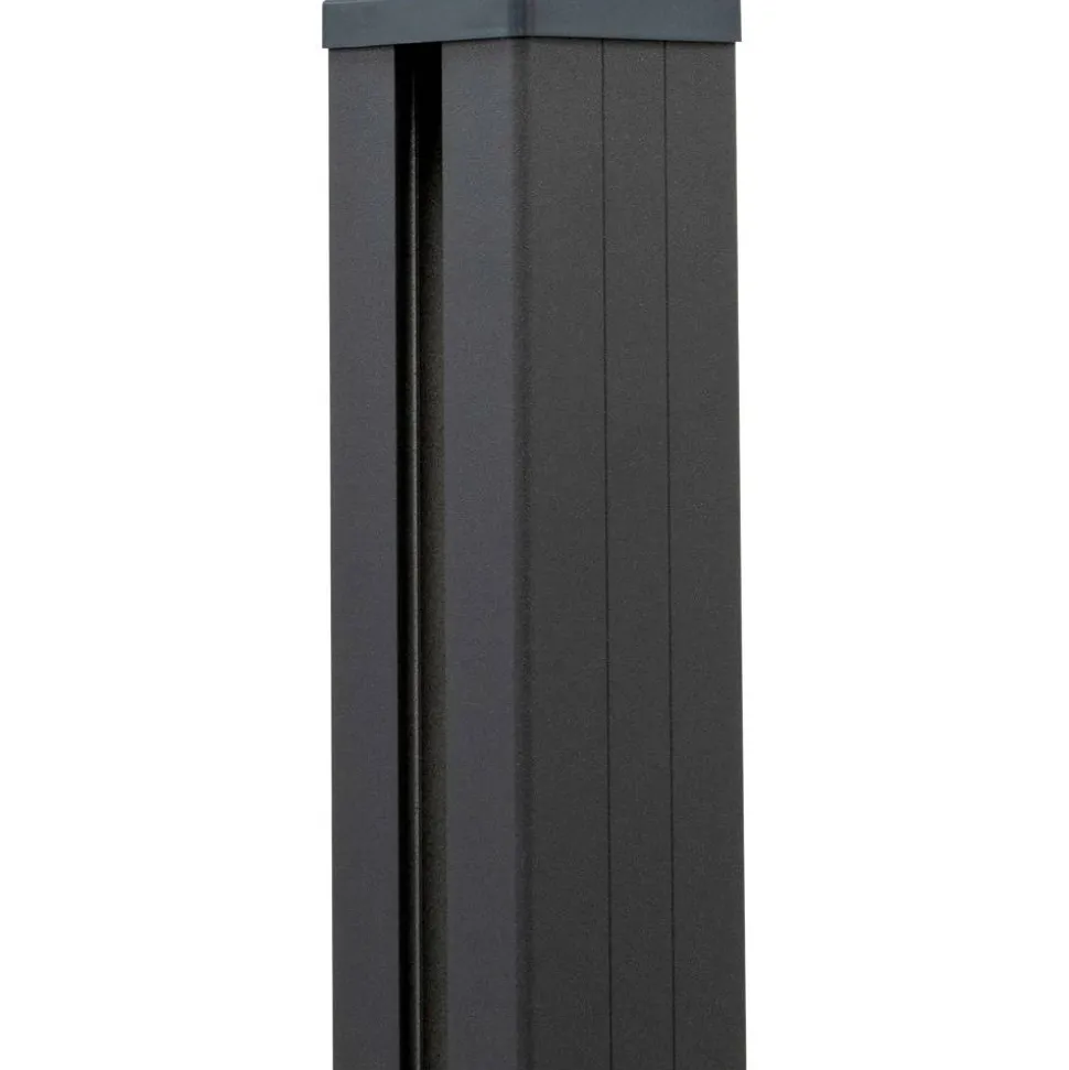 Pfosten Steckzaun Aluminium anthrazit 9 x 9 x 100 cm