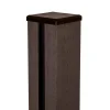 Pfosten Steckzaun 'Solid' BPC/Stahl Erdbraun 10 x 10 x 100 cm