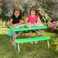 Picknickgarnitur für Kinder grün 83 x 90 x 54 cm