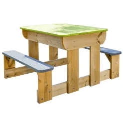 Picknickgarnitur für Kinder 'Esel' Natur/grün Kiefernholz 79 x 100 x 53 cm