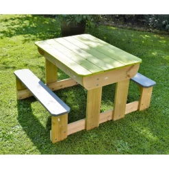 Picknickgarnitur für Kinder 'Esel' Natur/grün Kiefernholz 79 x 100 x 53 cm
