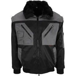 Pilotenjacke schwarz/grau Gr. XXL