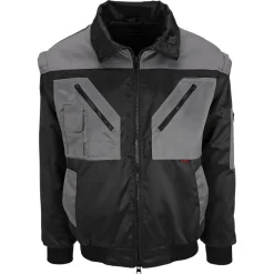 Pilotenjacke schwarz/grau Gr. M