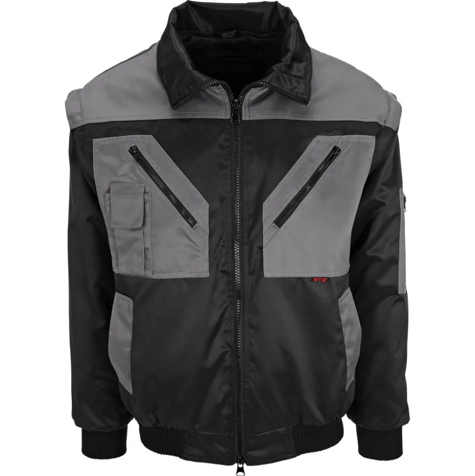 Pilotenjacke schwarz/grau Gr. M