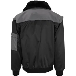 Pilotenjacke schwarz/grau Gr. M