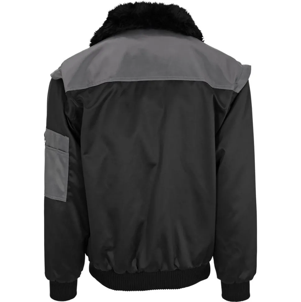Pilotenjacke schwarz/grau Gr. M