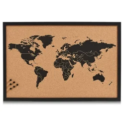 Pinnwand 'World' schwarz 59 x 39,5 cm