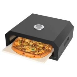 Pizzaaufsatz 'Neapel' Stahl schwarz pulverbeschichtet 40 x 15 x 35 cm