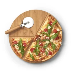 Pizza-Set naturfarben Ø 32 x 1,5 cm