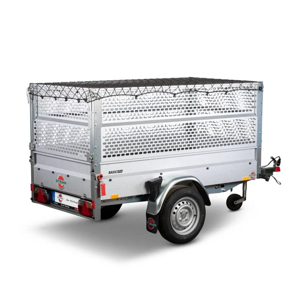 PKW-Anhänger 'Basic Plus 750' ungebremst 750 kg mit Gitteraufsatz und Kippdeichsel