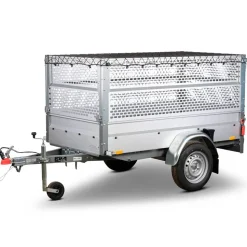 PKW-Anhänger 'Basic Plus 750' ungebremst 750 kg mit Gitteraufsatz und Kippdeichsel