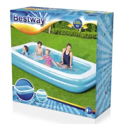 Planschbecken eckig blau 305 x 183 x 46 cm 850 l