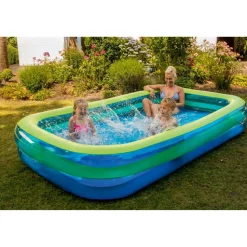 Planschbecken 'Family Pool' blau/grün 305 x 183 x 50 cm