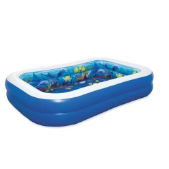 Planschbecken 'Family Pool 3D Undersea Adventure' blau 262 x 175 x 51 cm