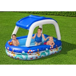 Planschbecken mit Sonnenschutzdach 'Sea Captain' bunt 213 x 155 x 132 cm 282 l