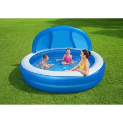 Planschbecken mit UV Careful™ Sonnenschutzdach 'Summer Days' blau Ø 241 x 140 cm 850 l