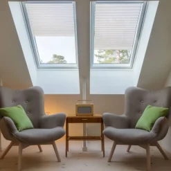 Plissee für Dachfenster mit Saugnapfbefestigung weiß 75,3 x 142 cm