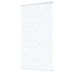 Plissee 'Klemmfix' weiß mit Zweigmotiv 80 x 220 cm