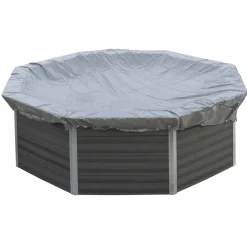 Pool-Abdeckplane 'Winterabdeckung' grau 664 x 386 cm