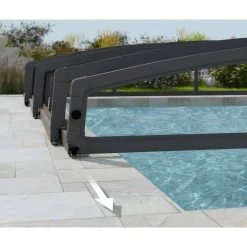 Poolüberdachung 'Majorca' anthrazit 457,5 x 669,2cm Polycarbonat klar