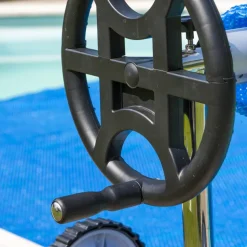 Pool-Planenaufroller grau bis 5,5 m