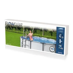 Pool-Sicherheitsleiter 'Flowclear™' Stahl für Pools bis 132 cm