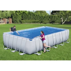 Pool-Solarabdeckplane 'Flowclear™' blau 703 x 336 cm
