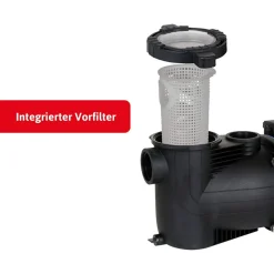 Pool-Umwälzpumpe 'SPP 600 FT' mit Vorfilter schwarz/blau