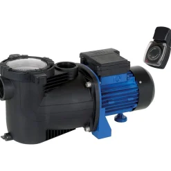 Pool-Umwälzpumpe 'SPP 400 FT' mit Vorfilter schwarz/blau
