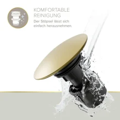 Pop-Up-Ablaufventil 'EasyClean' gold
