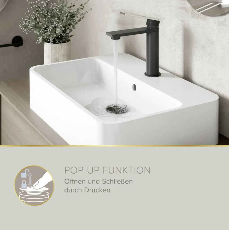 Pop-Up-Ablaufventil 'EasyClean' chromfarben