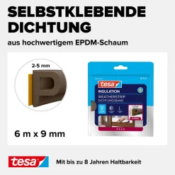 P-Profildichtung 'Insulation' braun 6 m