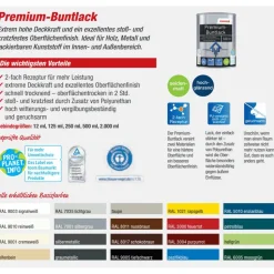 Premium-Buntlack 'Bergkristall' cremeweiß glänzend 500 ml