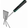 Premium-Hand-Doppelhacke Carbonstahl 3 Zinken 35 cm