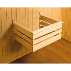 Premium-Saunahaus 'Kuopio 1' anthrazit 9,0 kW BioS-Ofen Steuerung Holztür Fenster 263 x 298 x 253 cm