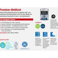 Premium-Weißlack seidenmatt 500 ml