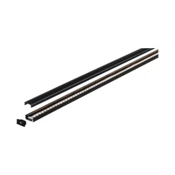Profil 'Base' für LED-Streifen Aluminium, Kunststoff schwarz 2 m