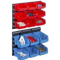 ProfiPlus Sichtboxen-Set 'Set C 1+2/17' 17-teilig rot/blau