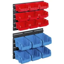 ProfiPlus Sichtboxen-Set 'Set C 1+2/17' 17-teilig rot/blau