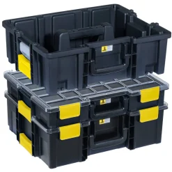Profi-Tragekasten 'EuroPlus Pro >KC<44.150/2L' Kunststoff schwarz/gelb