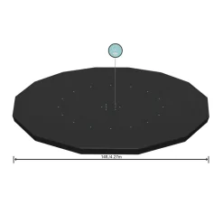 PVC-Abdeckplane 'Flowclear™' grau Ø 427 cm
