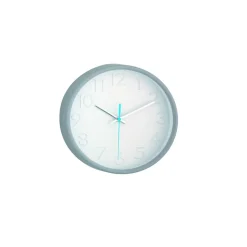 Quarz-Wanduhr grau Ø 25 x 5 cm