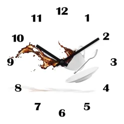 Quarz-Wanduhr 'Kaffee' 28 x 28 cm