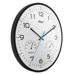 Quarz-Wanduhr schwarz Ø 30 x 4 cm