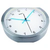Quarz-Wanduhr silbern Ø 25 x 4 cm