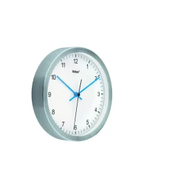 Quarz-Wanduhr silbern Ø 25 x 4 cm
