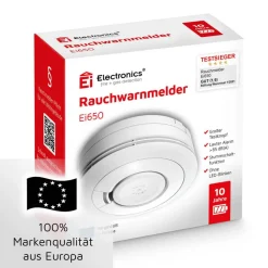 Rauchmelder 'Ei650' mit 10-Jahres-Batterie